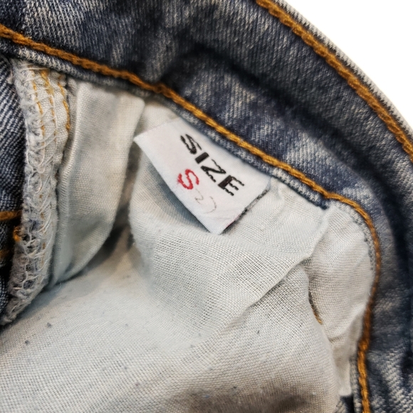 Vintage Y2K Studded Abstract Print Flared Jeans - Picture 9 of 12